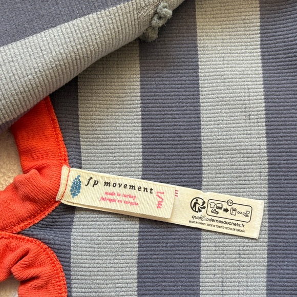 Free People FP Movement All Clear Striped Cami Tank Top Gray Orange M/L. - Picture 2 of 6